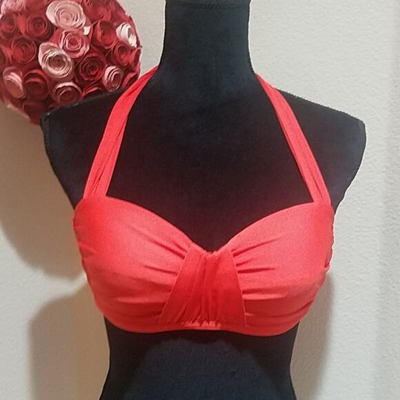 Antonio Melani red halter swim top - Picture 1 of 6